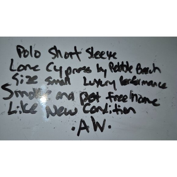 Lone Cypress By Pebble Beach Luxury Performance Striped Polo Shirt Small - Picture 5 of 5